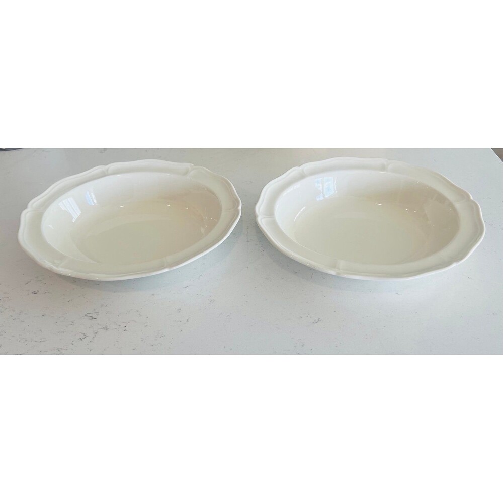 Wedgwood  QUEENS PLAIN 9 3/4" Oval Serving Vegetable Bowls Set of 2